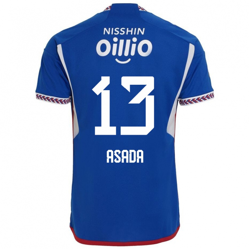 Kandiny Gyermek Taisho Asada #13 Kék Fehér Piros Hazai Jersey 2024/25 Mez Póló Ing