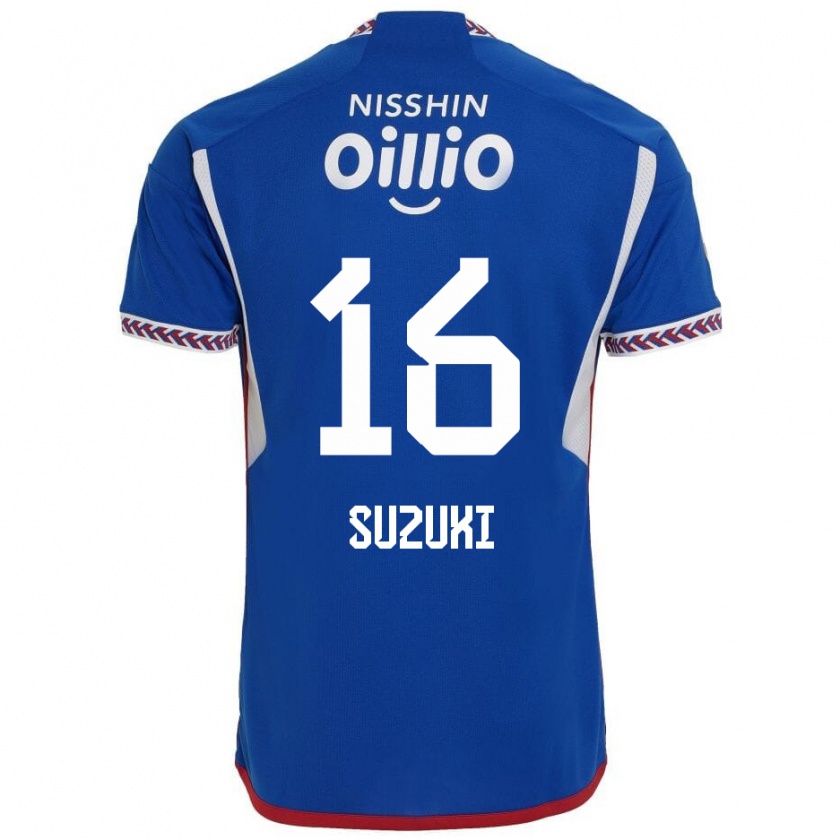 Kandiny Gyermek Kai Suzuki #16 Kék Fehér Piros Hazai Jersey 2024/25 Mez Póló Ing