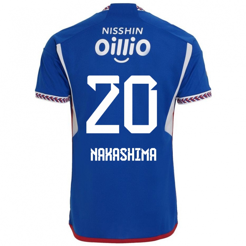 Kandiny Gyermek Rikuto Nakashima #20 Kék Fehér Piros Hazai Jersey 2024/25 Mez Póló Ing