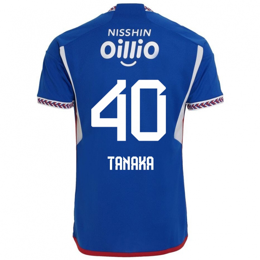 Kandiny Gyermek Hiei Tanaka #40 Kék Fehér Piros Hazai Jersey 2024/25 Mez Póló Ing