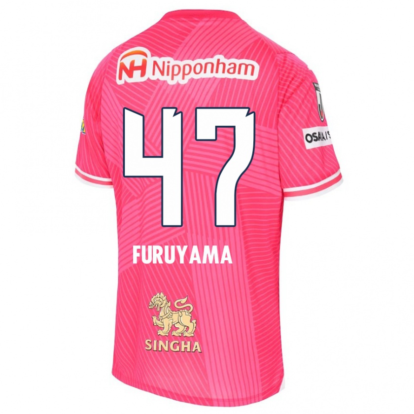 Kandiny Gyermek Kengo Furuyama #47 Rózsaszín Fehér Hazai Jersey 2024/25 Mez Póló Ing