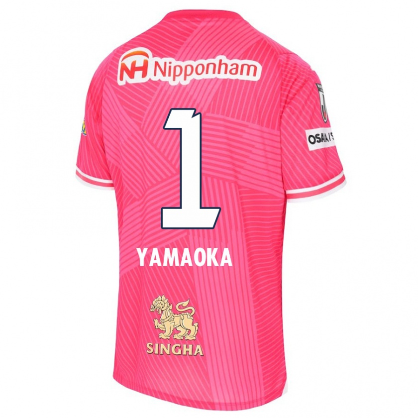 Kandiny Gyermek Kumpei Yamaoka #1 Rózsaszín Fehér Hazai Jersey 2024/25 Mez Póló Ing