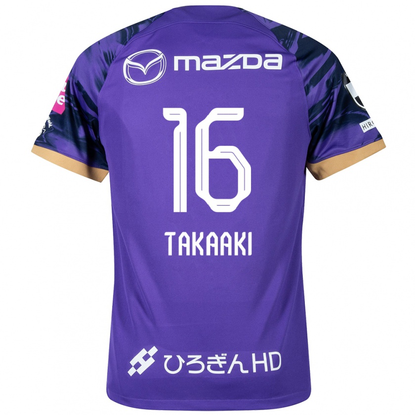 Kandiny Gyermek Takaaki Shichi #16 Lila Fehér Hazai Jersey 2024/25 Mez Póló Ing