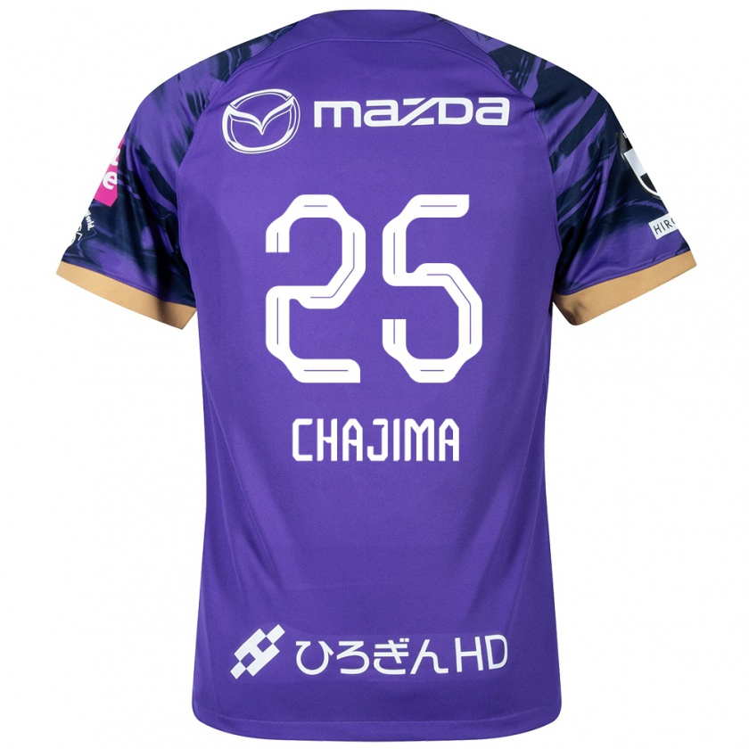 Kandiny Gyermek Yusuke Chajima #25 Lila Fehér Hazai Jersey 2024/25 Mez Póló Ing