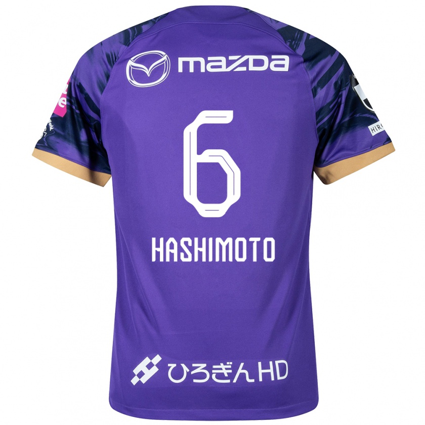 Kandiny Gyermek Hinata Hashimoto #6 Lila Fehér Hazai Jersey 2024/25 Mez Póló Ing