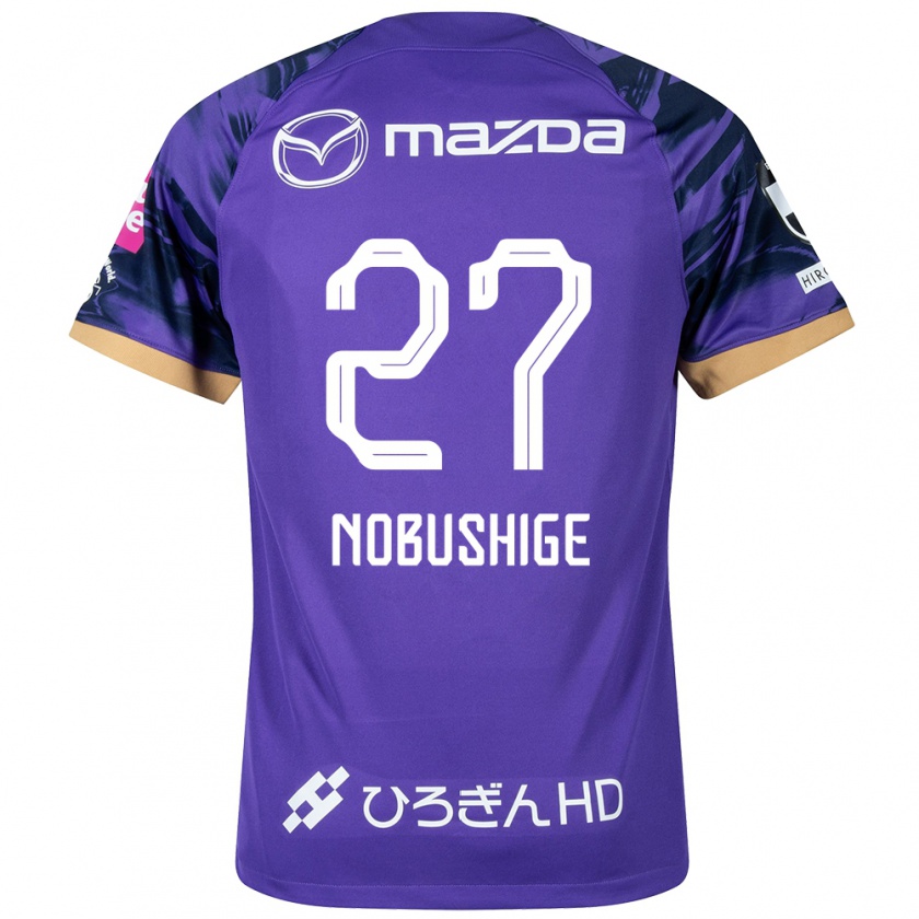 Kandiny Gyermek Ryojiro Nobushige #27 Lila Fehér Hazai Jersey 2024/25 Mez Póló Ing