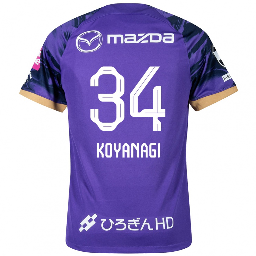 Kandiny Gyermek Shu Koyanagi #34 Lila Fehér Hazai Jersey 2024/25 Mez Póló Ing