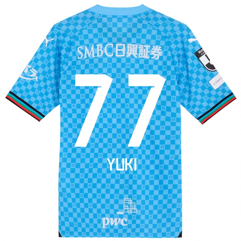 Kandiny Gyermek Yuki Yamamoto #77 Azúrkék Hazai Jersey 2024/25 Mez Póló Ing