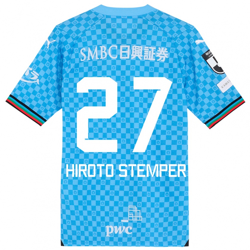 Kandiny Gyermek Luka Hiroto Stemper #27 Azúrkék Hazai Jersey 2024/25 Mez Póló Ing