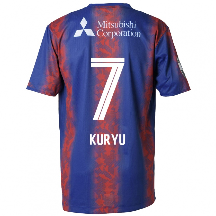 Kandiny Gyermek Kuryu Matsuki #7 Kék Piros Hazai Jersey 2024/25 Mez Póló Ing