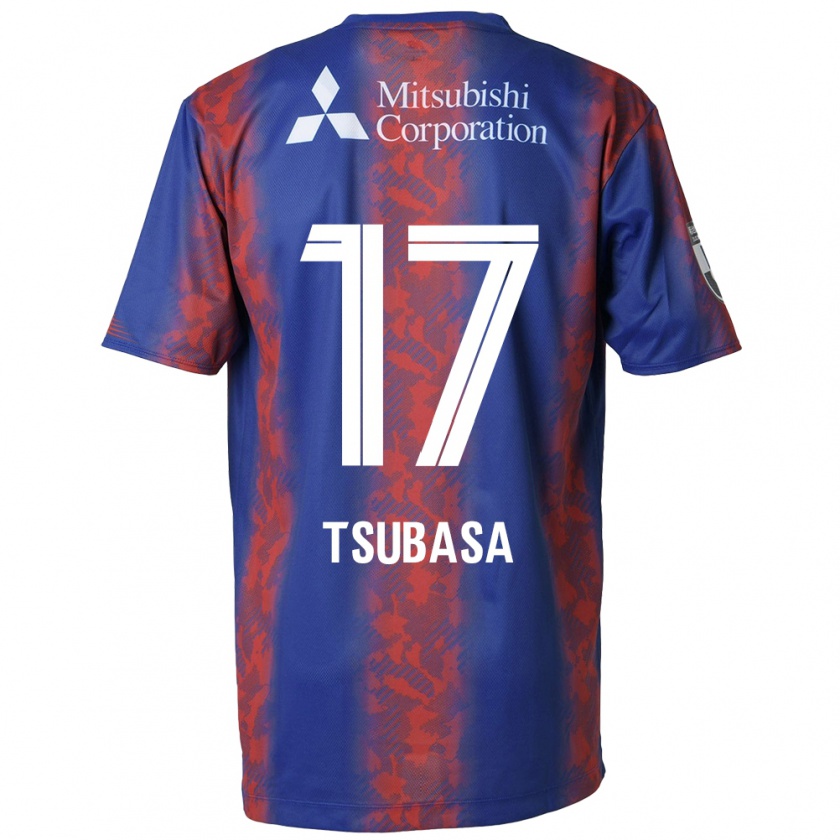 Kandiny Gyermek Tsubasa Terayama #17 Kék Piros Hazai Jersey 2024/25 Mez Póló Ing