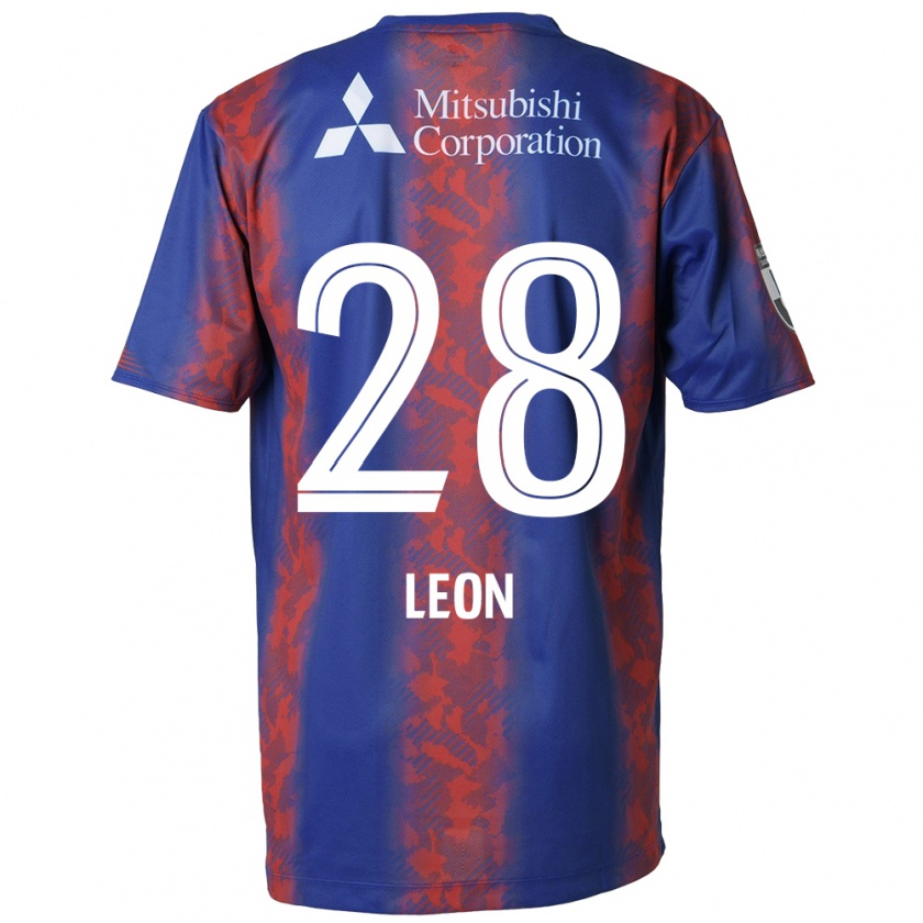 Kandiny Gyermek Leon Nozawa #28 Kék Piros Hazai Jersey 2024/25 Mez Póló Ing