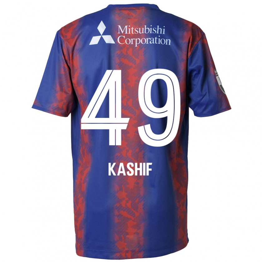 Kandiny Gyermek Kashif Bangnagande #49 Kék Piros Hazai Jersey 2024/25 Mez Póló Ing