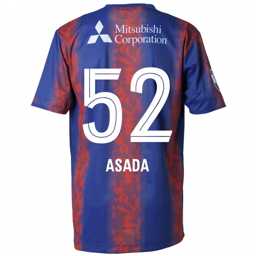 Kandiny Gyermek Rui Asada #52 Kék Piros Hazai Jersey 2024/25 Mez Póló Ing