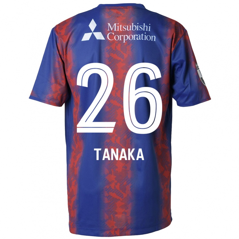 Kandiny Gyermek Haruto Tanaka #26 Kék Piros Hazai Jersey 2024/25 Mez Póló Ing