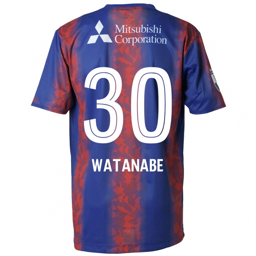 Kandiny Gyermek Matthew Watanabe #30 Kék Piros Hazai Jersey 2024/25 Mez Póló Ing