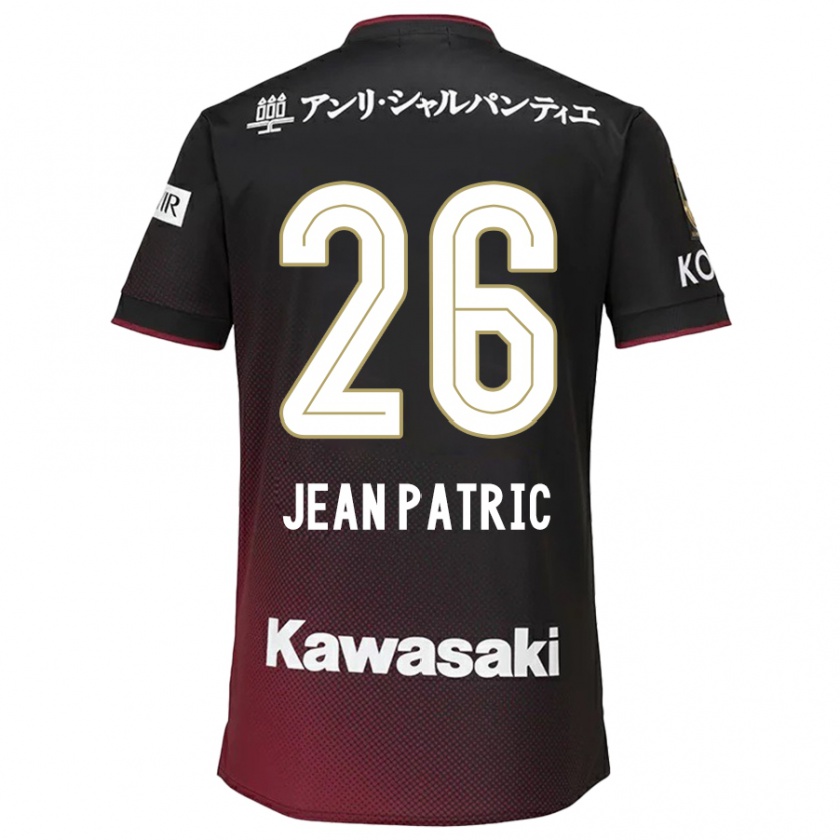 Kandiny Gyermek Jean Patric #26 Fekete Piros Hazai Jersey 2024/25 Mez Póló Ing