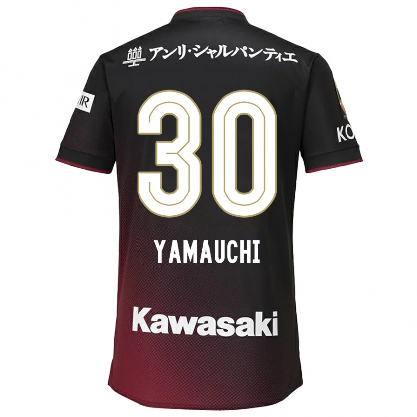 Kandiny Gyermek Kakeru Yamauchi #30 Fekete Piros Hazai Jersey 2024/25 Mez Póló Ing