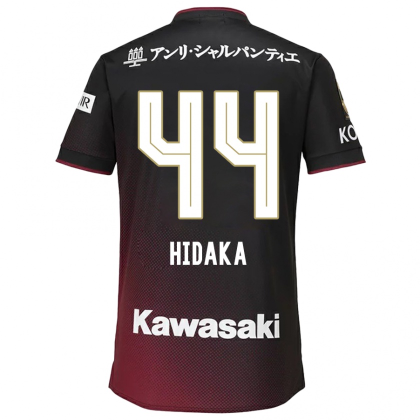 Kandiny Gyermek Mitsuki Hidaka #44 Fekete Piros Hazai Jersey 2024/25 Mez Póló Ing