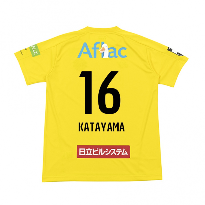 Kandiny Gyermek Eiichi Katayama #16 Sárga Fekete Hazai Jersey 2024/25 Mez Póló Ing