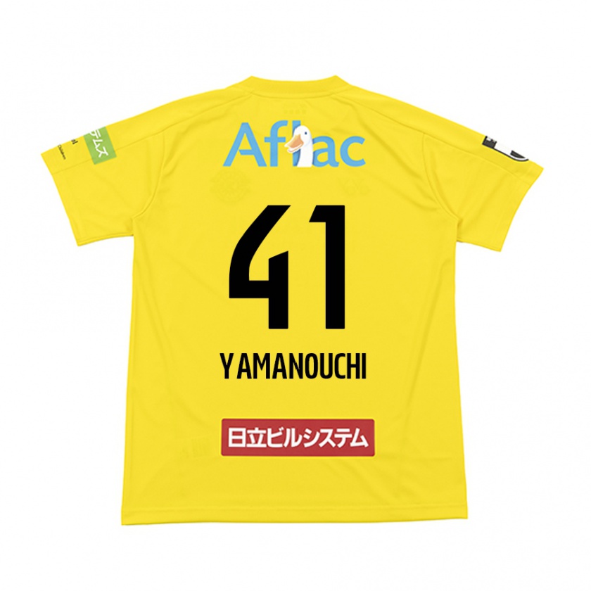 Kandiny Gyermek Yusei Yamanouchi #41 Sárga Fekete Hazai Jersey 2024/25 Mez Póló Ing