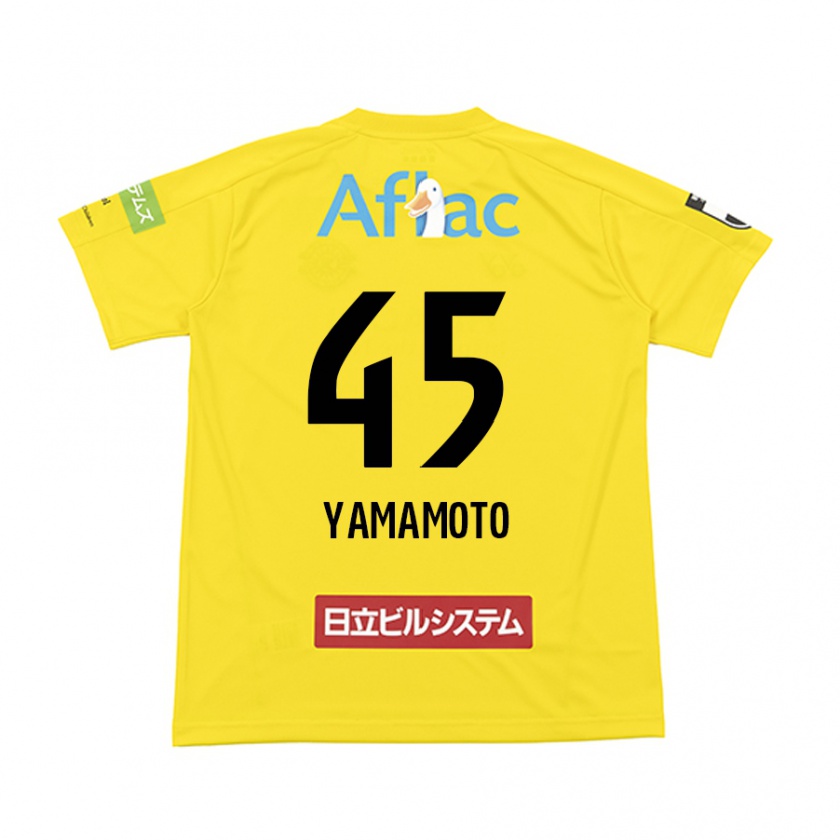 Kandiny Gyermek Ota Yamamoto #45 Sárga Fekete Hazai Jersey 2024/25 Mez Póló Ing