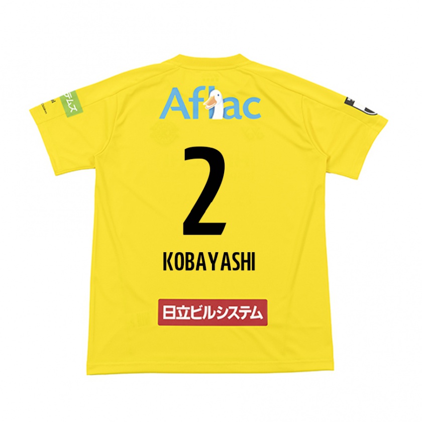 Kandiny Gyermek Kensei Kobayashi #2 Sárga Fekete Hazai Jersey 2024/25 Mez Póló Ing