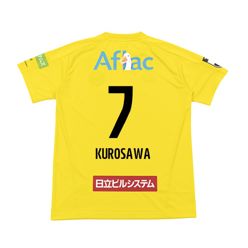 Kandiny Gyermek Shido Kurosawa #7 Sárga Fekete Hazai Jersey 2024/25 Mez Póló Ing