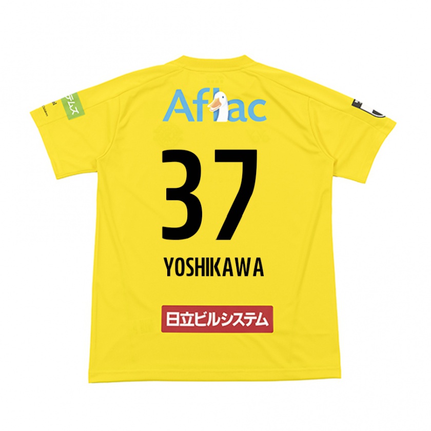 Kandiny Gyermek Haruto Yoshikawa #37 Sárga Fekete Hazai Jersey 2024/25 Mez Póló Ing