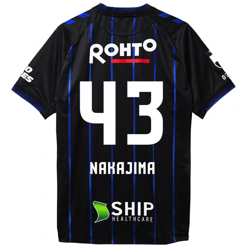 Kandiny Gyermek Yugo Nakajima #43 Fekete Kék Hazai Jersey 2024/25 Mez Póló Ing