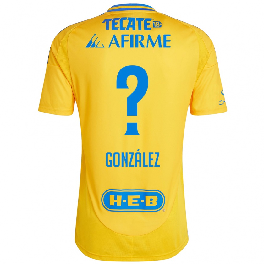 Kandiny Gyermek Fernando González #0 Arany Sárga Hazai Jersey 2024/25 Mez Póló Ing