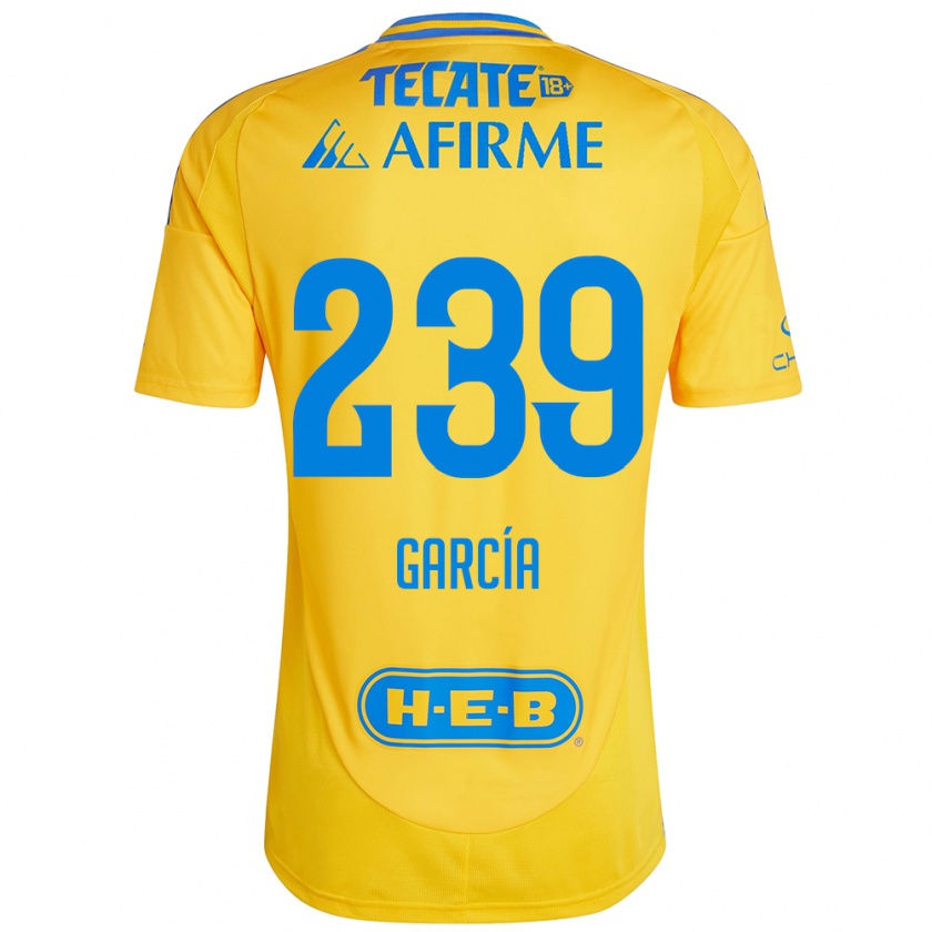 Kandiny Gyermek Diego García #239 Arany Sárga Hazai Jersey 2024/25 Mez Póló Ing