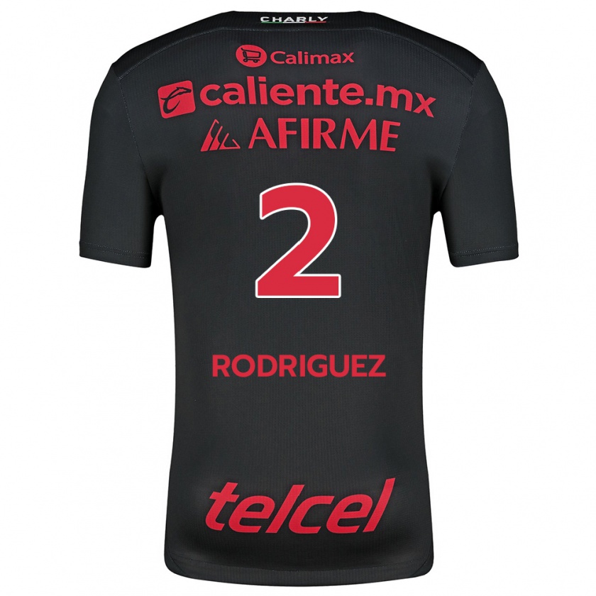 Kandiny Gyermek Antonio Rodríguez #2 Fekete Piros Hazai Jersey 2024/25 Mez Póló Ing