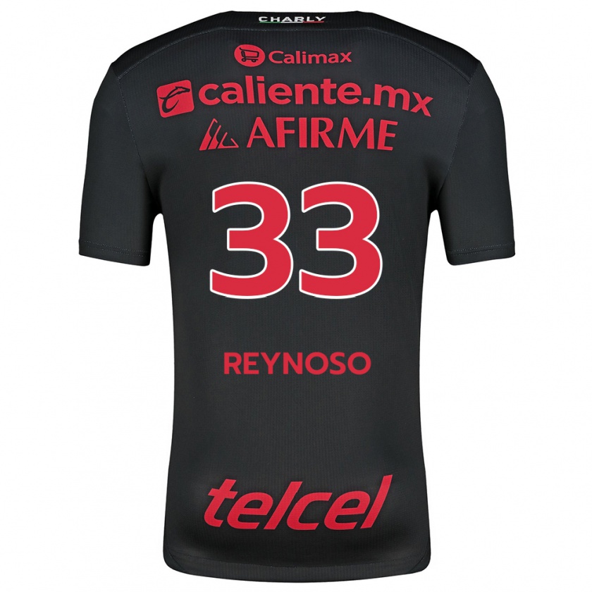 Kandiny Gyermek Emanuel Reynoso #33 Fekete Piros Hazai Jersey 2024/25 Mez Póló Ing