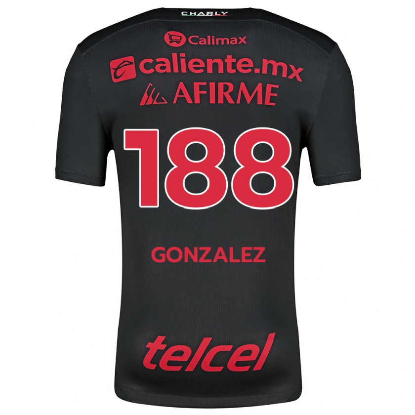 Kandiny Gyermek Jorge González #188 Fekete Piros Hazai Jersey 2024/25 Mez Póló Ing