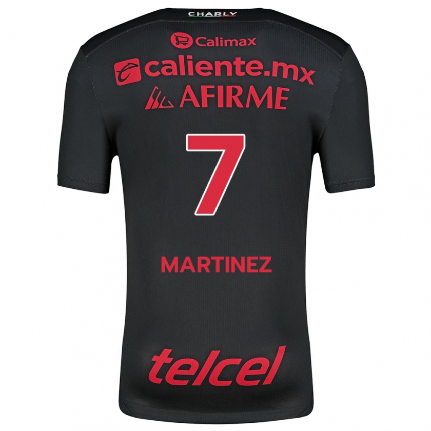 Kandiny Gyermek Alejandro Martínez #7 Fekete Piros Hazai Jersey 2024/25 Mez Póló Ing