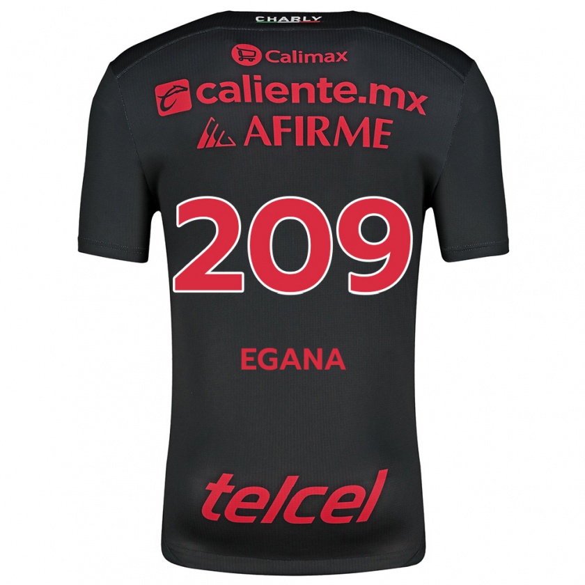 Kandiny Gyermek Arath Egaña #209 Fekete Piros Hazai Jersey 2024/25 Mez Póló Ing