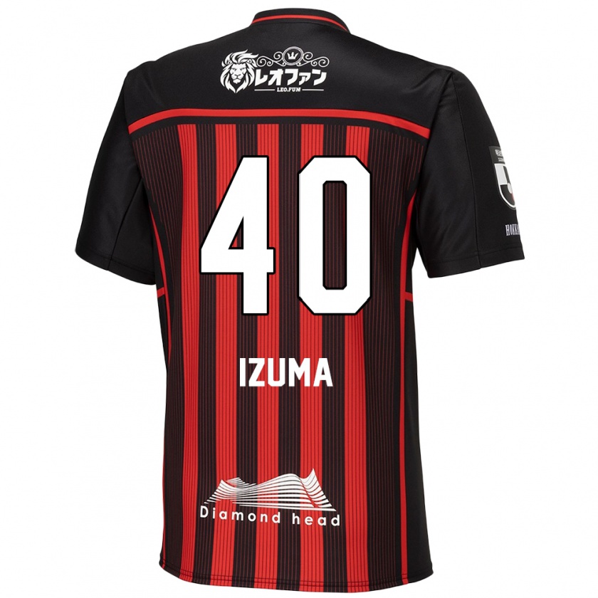 Kandiny Gyermek Shido Izuma #40 Piros Fekete Hazai Jersey 2024/25 Mez Póló Ing