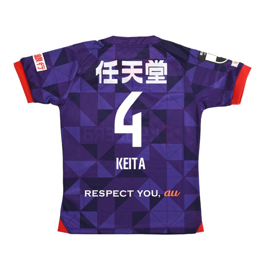 Kandiny Gyermek Keita Matsuda #4 Lila Fehér Hazai Jersey 2024/25 Mez Póló Ing