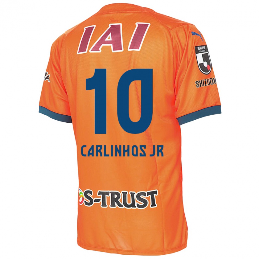 Kandiny Gyermek Carlinhos Junior #10 Orange Blue Hazai Jersey 2024/25 Mez Póló Ing