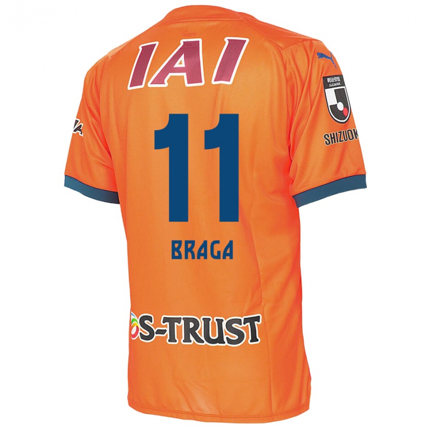 Kandiny Gyermek Lucas Braga #11 Orange Blue Hazai Jersey 2024/25 Mez Póló Ing