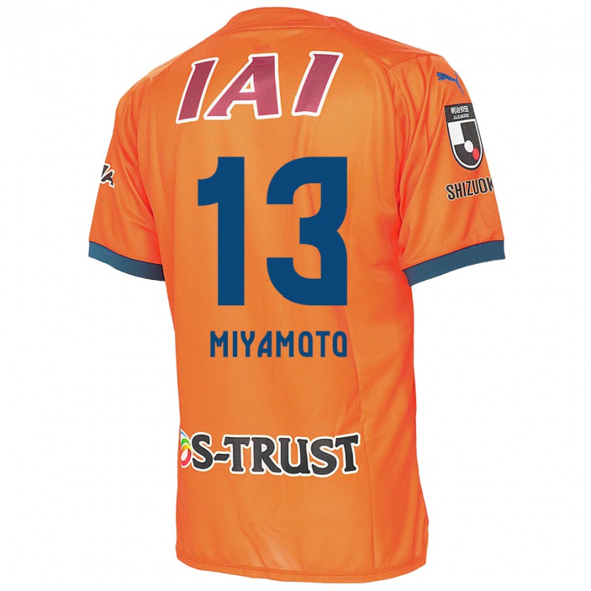 Kandiny Gyermek Kota Miyamoto #13 Orange Blue Hazai Jersey 2024/25 Mez Póló Ing