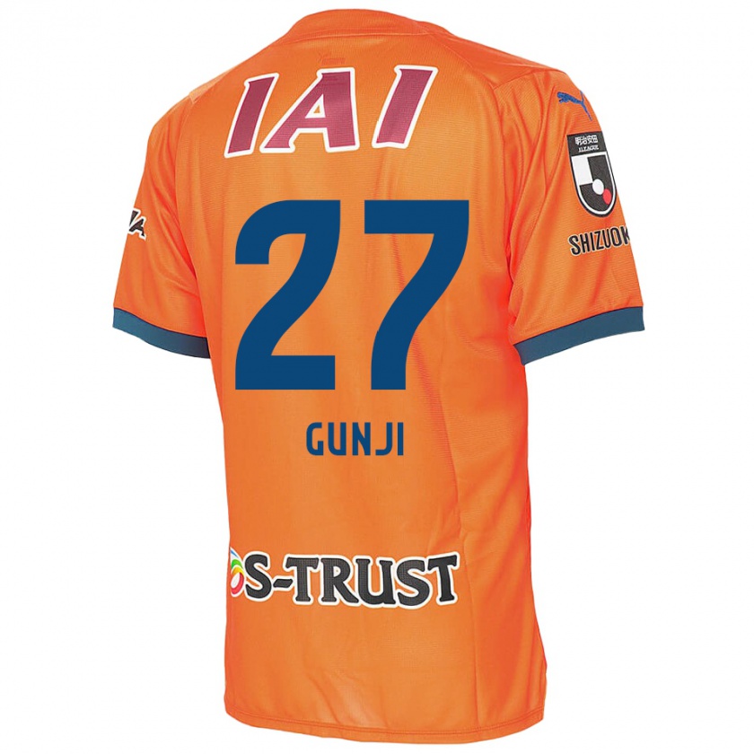 Kandiny Gyermek Riku Gunji #27 Orange Blue Hazai Jersey 2024/25 Mez Póló Ing