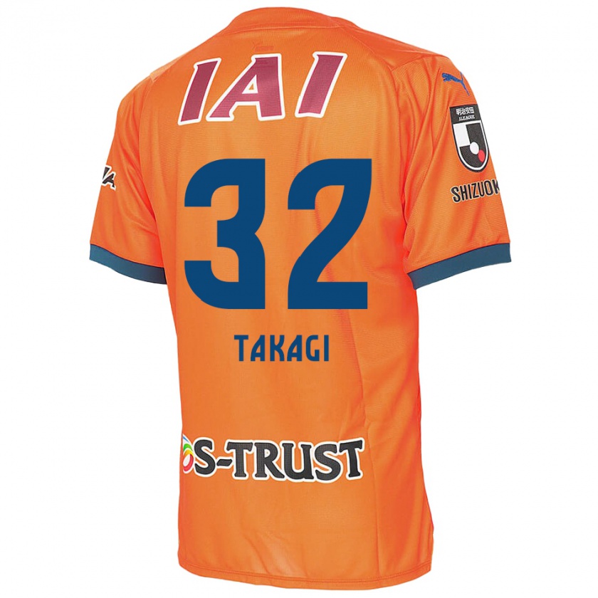 Kandiny Gyermek Sen Takagi #32 Orange Blue Hazai Jersey 2024/25 Mez Póló Ing