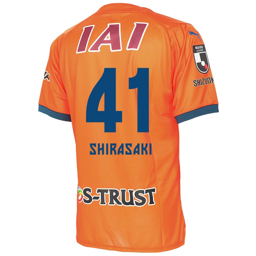 Kandiny Gyermek Ryohei Shirasaki #41 Orange Blue Hazai Jersey 2024/25 Mez Póló Ing