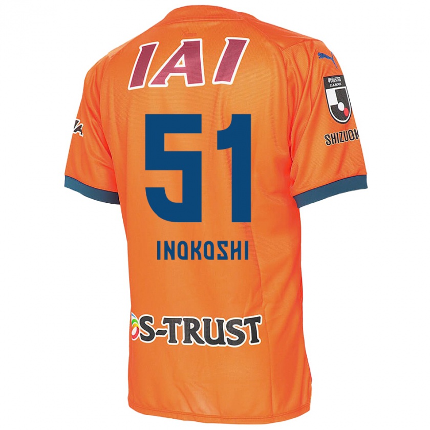 Kandiny Gyermek Yui Inokoshi #51 Orange Blue Hazai Jersey 2024/25 Mez Póló Ing