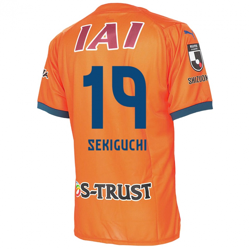 Kandiny Gyermek Kota Sekiguchi #19 Orange Blue Hazai Jersey 2024/25 Mez Póló Ing