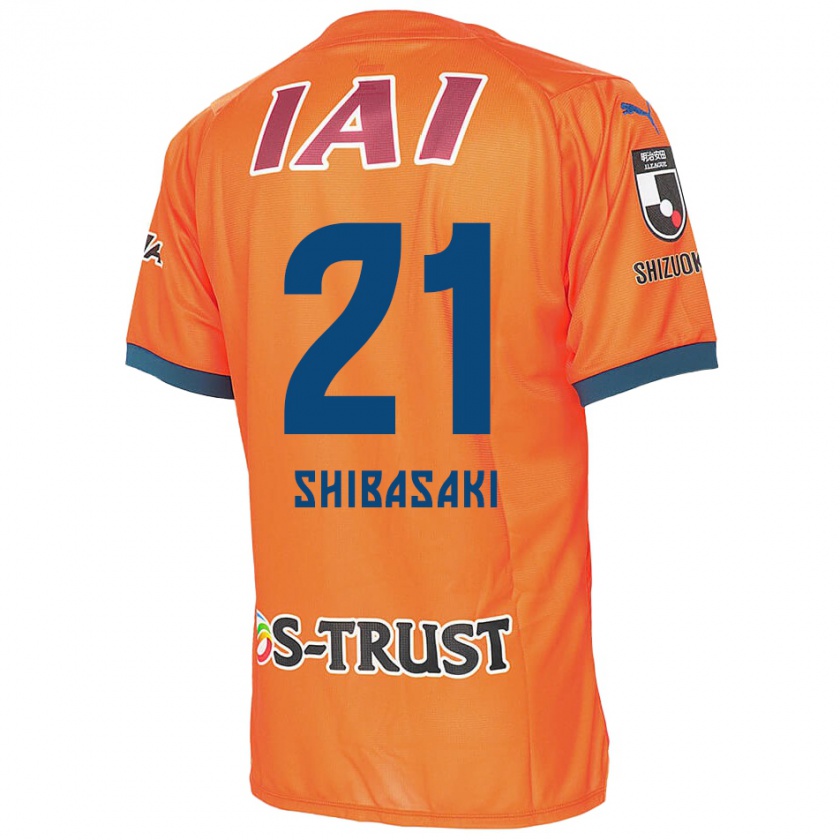 Kandiny Gyermek Kaito Shibasaki #21 Orange Blue Hazai Jersey 2024/25 Mez Póló Ing