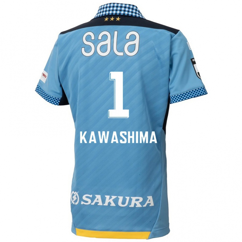 Kandiny Gyermek Eiji Kawashima #1 Kék Fekete Hazai Jersey 2024/25 Mez Póló Ing