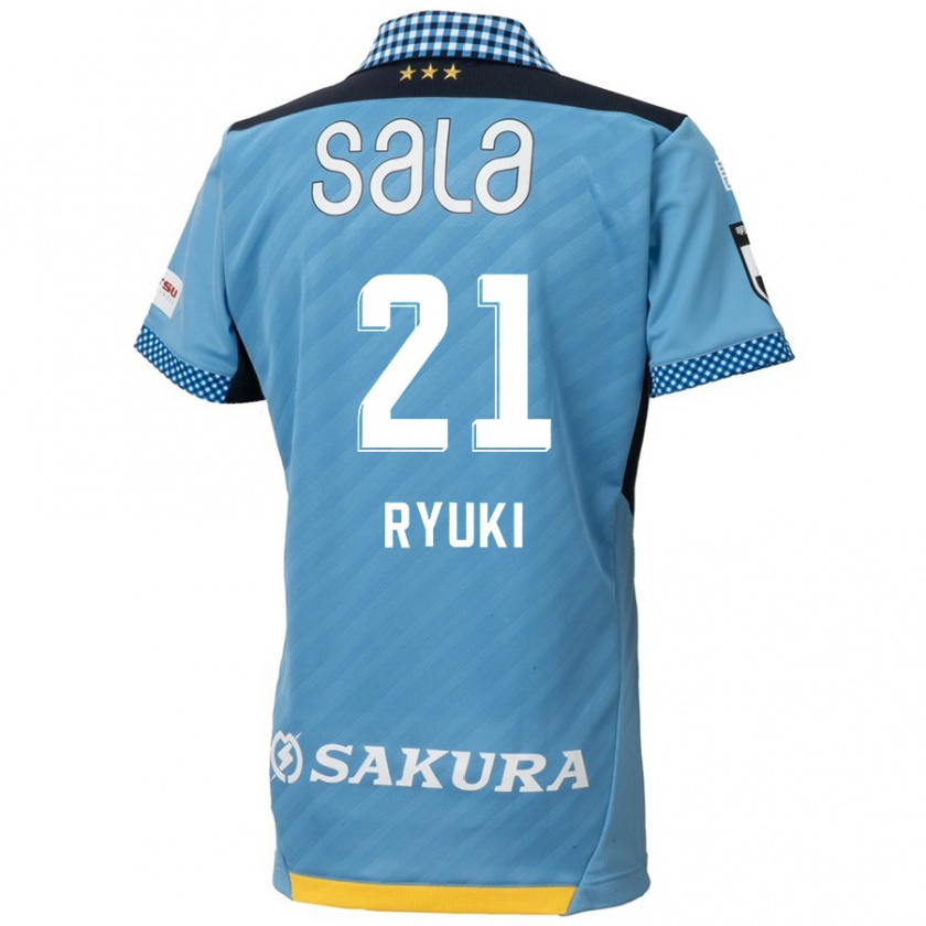 Kandiny Gyermek Ryuki Miura #21 Kék Fekete Hazai Jersey 2024/25 Mez Póló Ing